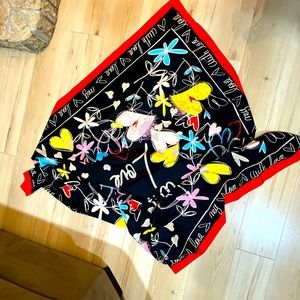 Satin effect handkerchief